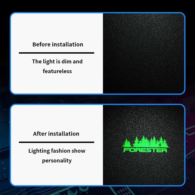 uunonaha 2 pcs Non-Fading LED Car Door Logo Lights Courtesy Projector Laser Welcome Light Ghost Shadow Forester Accessories Puddle lamp Compatible with Forester (Forester Green) - Image 4